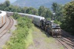 NS 9848 leads train 11J into Enola yard